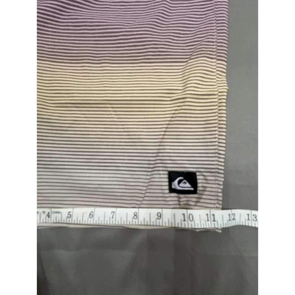 NWT Quiksilver Board Shorts Mens Sz 34 Striped Muted Multi-Color